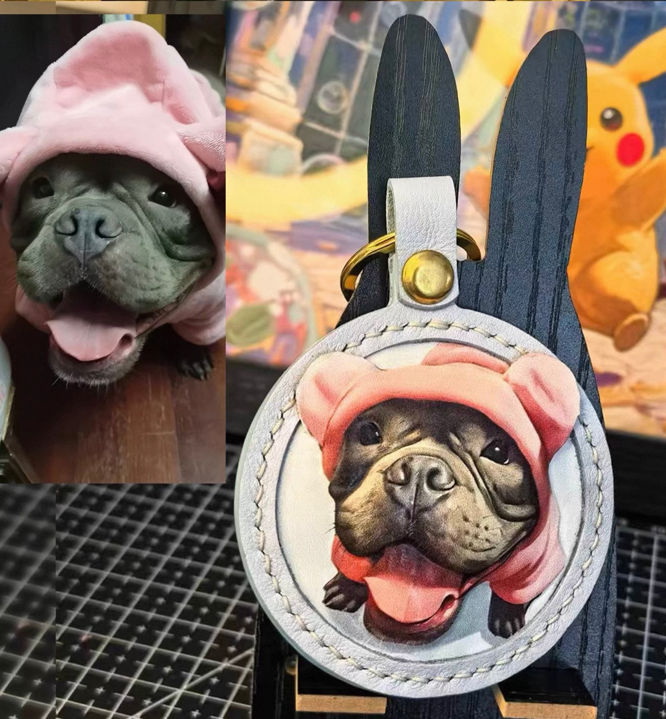 Custom Pet Leather Keychain