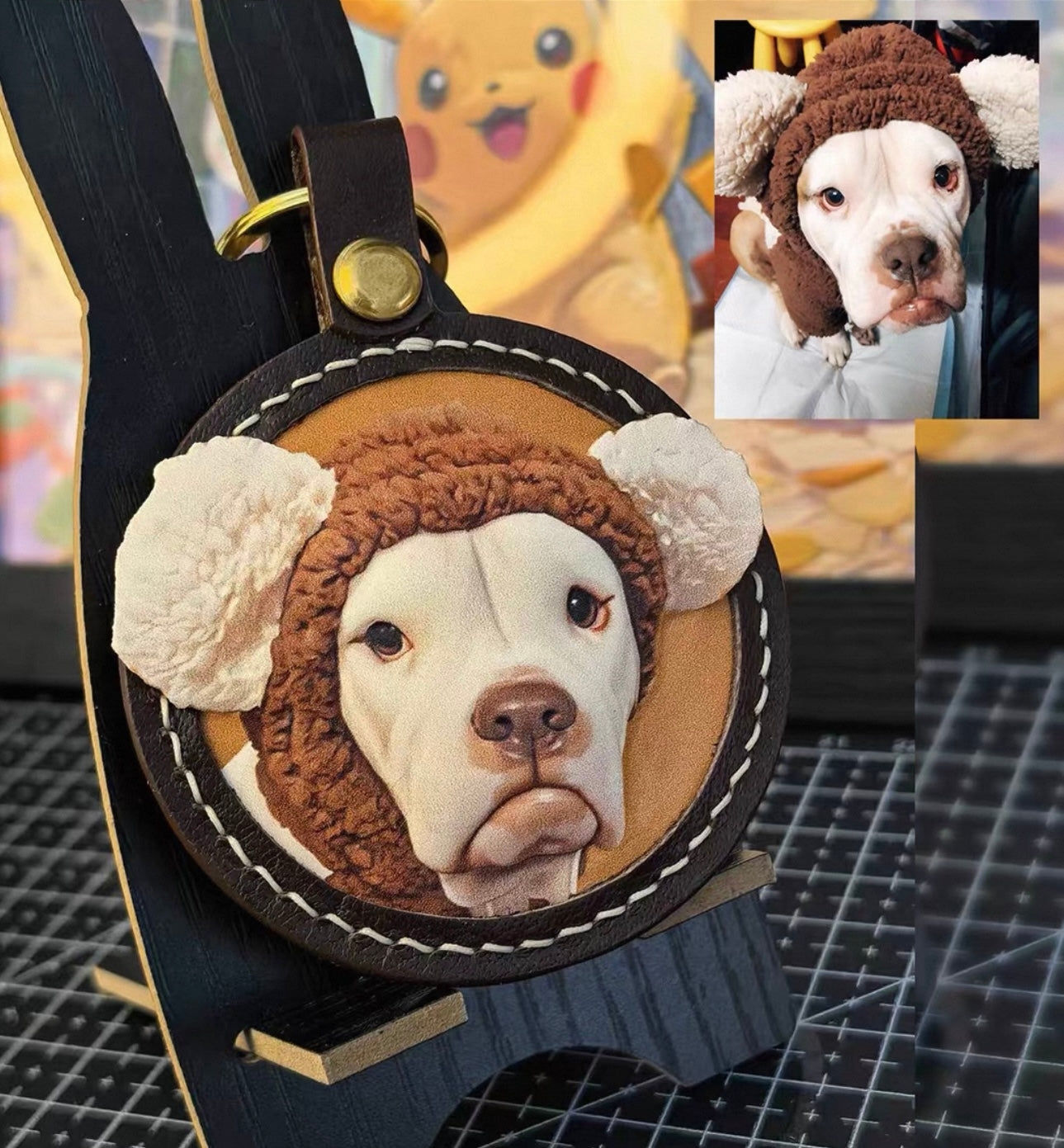 Custom Pet Leather Keychain