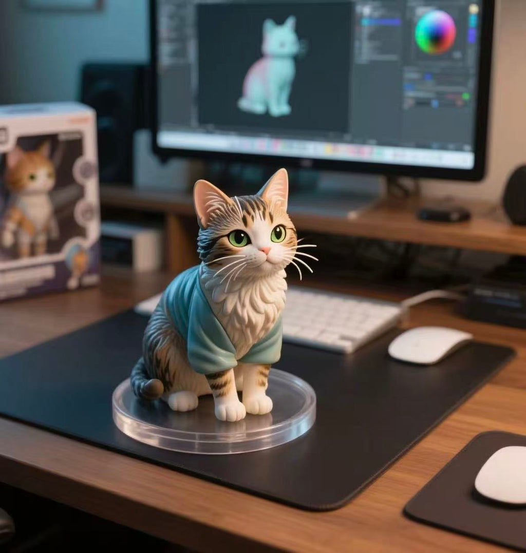 Ji Meng AI Customized 3D Pet Sculpture Merch (Industrial-Grade Nanometer Precision) (Error Less Than 3%)