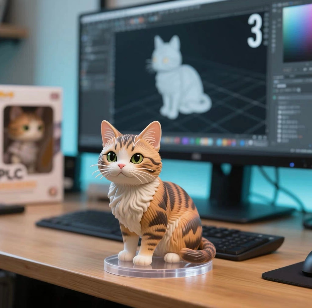 Ji Meng AI Customized 3D Pet Sculpture Merch (Industrial-Grade Nanometer Precision) (Error Less Than 3%)